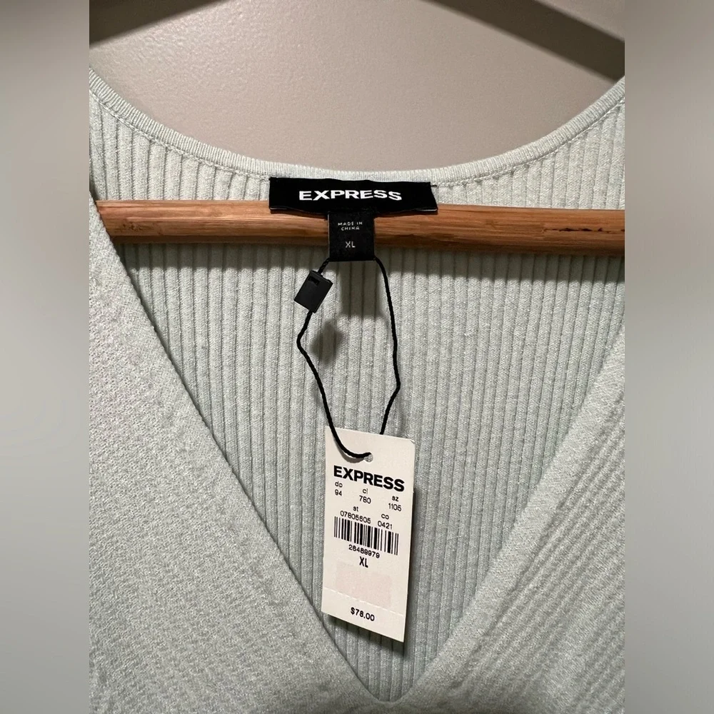 Express Knit Baby Blue Dress - Picture 2 of 4